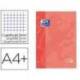 Recambio color 1 oxford din a4+ 80 hojas 90 gr cuadricula 5 mm tapa blanda 4 taladros coral touch.