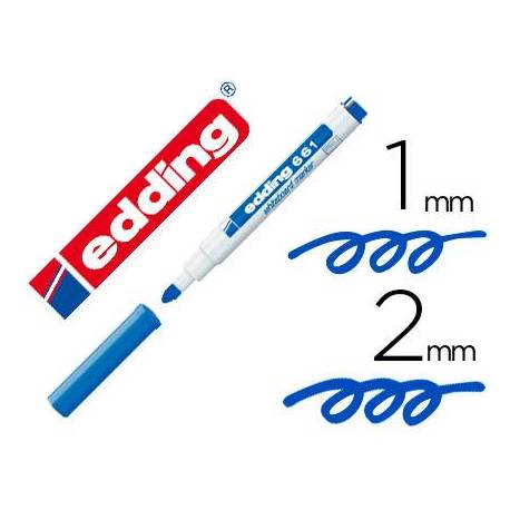 Rotulador para Pizarra Blanca Edding 661 Recargable Color Azul