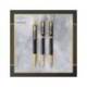 Pluma Parker PK IM GT Premium Plumin Fino Lacado Color Negro Adornos Dorados