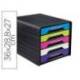 Fichero cajones CEP para 5 cajones color Multicolor/Negro Flashy