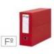 Archivador con tapa Pardo Folio color Rojo 390x270x115 mm