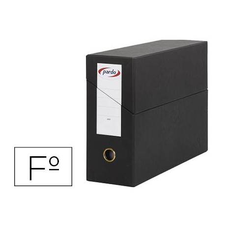 Archivador con tapa Pardo Folio color Negro 390x270x115 mm