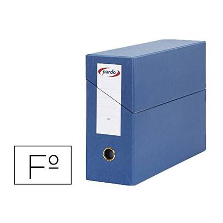 Archivador con tapa Pardo Folio color Azul 390x270x115 mm