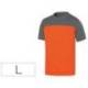 Camiseta manga corta Deltaplus de color Naranja y Gris Talla L
