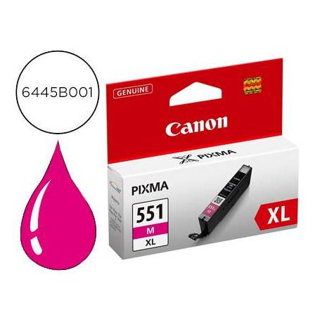 Cartucho Canon CLI-551XL Pixma magenta 6445B001