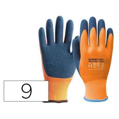 GUANTES DE LATEX SAFETOP THERMOFOAM IMPERMEABLE FORRO ANTIFRIO TALLA 9