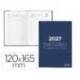 DIETARIO LIDERPAPEL 2027 OCTAVO 120X165 MM DIA PAGINA BILINGUE COLOR AZUL PAPEL 70 G FSC
