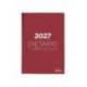 DIETARIO LIDERPAPEL 2027 OCTAVO 120X165 MM DIA PAGINA BILINGUE COLOR ROJO PAPEL 70 G FSC