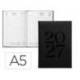 AGENDA OFICINA LIDERPAPEL 2027 ENCUADERNADA CRETA DIA PAGINA A5 BILINGUE 70G PAPEL FSC BLACK