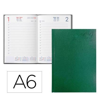 AGENDA OFICINA LIDERPAPEL 2027 ENCUADERNADA CORFU DIA PAGINA A6 BILINGUE 60G PAPEL FSC GREEN