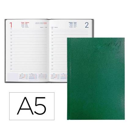 AGENDA OFICINA LIDERPAPEL 2027 ENCUADERNADA CORFU DIA PAGINA A5 BILINGUE 60G PAPEL FSC GREEN