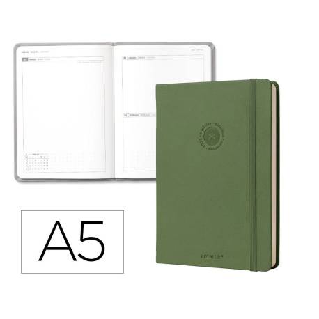 AGENDA OFICINA LIDERPAPEL 2027 ENCUADERNADA SOLID COLORS DIA PAGINA A5 BILINGUE 70G PAPEL FSC DESIGN 7