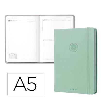 AGENDA OFICINA LIDERPAPEL 2027 ENCUADERNADA SOLID COLORS DIA PAGINA A5 BILINGUE 70G PAPEL FSC DESIGN 6