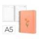 AGENDA OFICINA LIDERPAPEL 2027 ESPIRAL FLOWERS A DIA PAGINA A5 BILINGUE 70G PAPEL FSC DESIGN 4