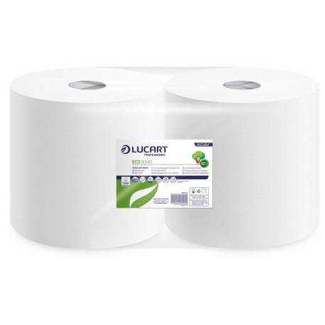 PAPEL SECAMANOS LUCART ECOLOGICO 17,5 G 2 CAPAS 220 MM X 342 M PAQUETE DE 2 ROLLOS
