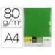 PAPEL COLOR LIDERPAPEL DIN A4 80 GR VERDE INTENSO PAQUETE DE 500 HOJAS