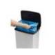 CONTENEDOR PLASTICO CEP ELITE CON TAPA Y PEDAL DOS COMPARTIMENTOS 50 L COLOR PLATA 390X288X654 MM