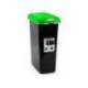 CONTENEDOR PARA RECICLAJE PLASTICFORTE 25 L CON TAPA COLOR VERDE PARCHIS