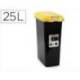 CONTENEDOR PARA RECICLAJE PLASTICFORTE 25 L CON TAPA COLOR AMARILLO PARCHIS