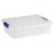 CONTENEDOR PLASTICO PLASTICFORTE 5 LITROS N 30 TRANSPARENTE CON TAPA 260X400X85 MM