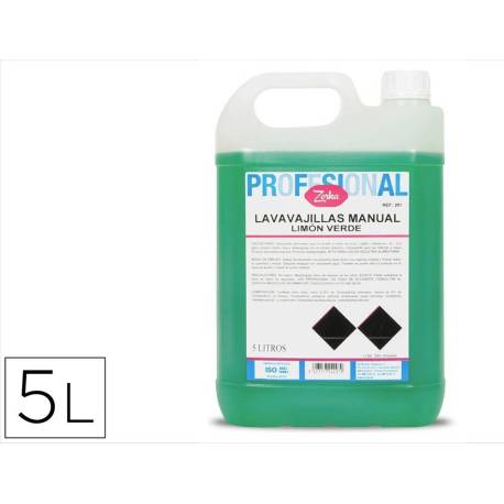LAVAVAJILLAS MANUAL ZORKA LIMON VERDE GARRAFA 5 LITROS