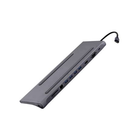 HUB TNB ICLIK 11 EN 1 USB-C COLOR ALUMINIO