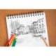 BLOC DE DIBUJO ESPIRAL CROQUIS CLAIREFONTAINE DIN A5 MICROPERFORADO 148X210 MM 100 HOJAS BLANCAS 90 G