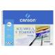 Bloc de dibujo espiral Acuarela Canson Din A3 10 hojas 370 gr