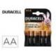 Pila Duracell alcalina plus AA pack con 4 unidades