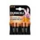 Pila Duracell alcalina plus AA pack con 4 unidades