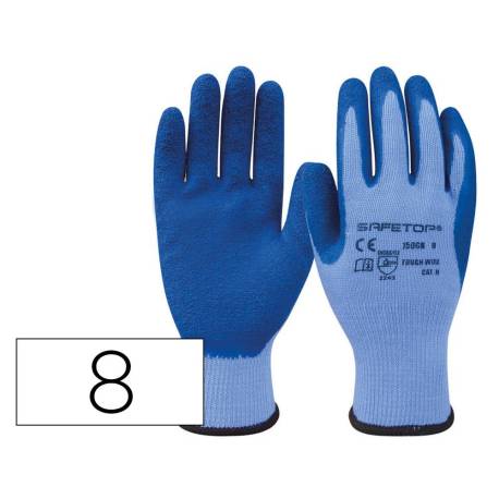 GUANTES DE LATEX SAFETOP TOUGH-WIRE SINTETICO SIN COSTURAS TALLA 8