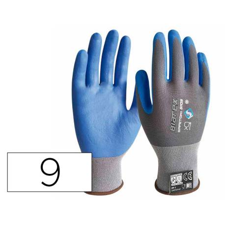 GUANTES DE NITRILO SAFETOP BIATEX ALIMENTARIO Y ANTICALORICO COLOR AZUL TALLA 9