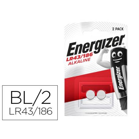 PILA ENERGIZER ALCALINA ESPECIALIDAD LR43 BLISTER DE 2 UNIDADES
