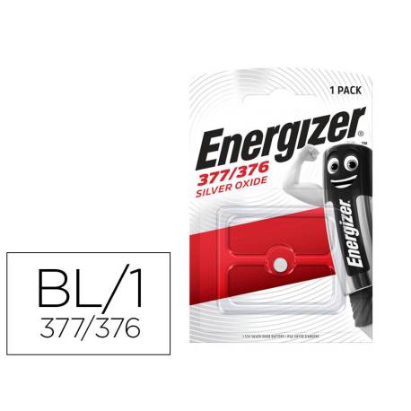 PILA ENERGIZER OXIDO DE PLATA BOTON 377 BLISTER DE 1 UNIDAD