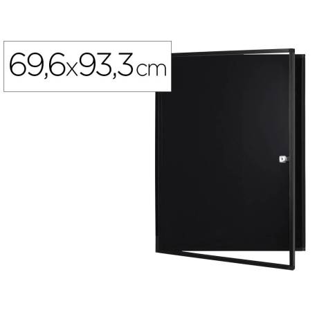 VITRINA DE ANUNCIOS BI-OFFICE NEW GEN MAGNETICA ACERO LACADO 9XA4 PARA INTERIOR COLOR NEGRO 696X933X36 MM