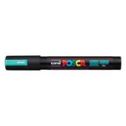 ROTULADOR UNI POSCA PC-5M MARCADOR DE PINTURA PUNTA CONICA 1,8-2,5 MM VERDE METALICO