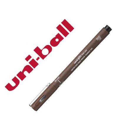 ROTULADOR UNIBALL PIN BR-200 PUNTA DE PINCEL FINO SEPIA