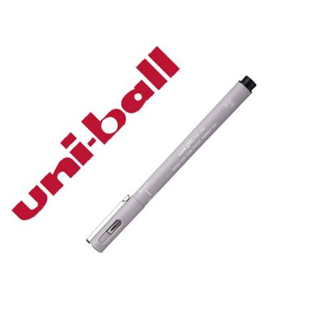 ROTULADOR UNIBALL PIN BR-200 PUNTA DE PINCEL FINO GRIS CLARO