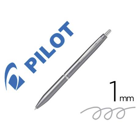 BOLIGRAFO PILOT ACRO 1000 TINTA GEL RETRACTIL PUNTA 1 MM GRIS