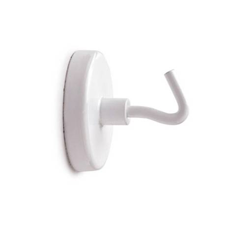 IMAN MAUL DE POTENCIA CON GANCHO 36 CM DIAMETRO PESO MAX. 6 KG COLOR BLANCO PACK DE 5 UNIDADES
