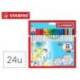 ROTULADOR STABILO ACUARELABLE PEN 68 BRUSH PUNTA PINCEL ESTUCHE DE 24 UNIDADES COLORES SURTIDOS