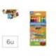 LAPICES DE COLORES BIC MULTISUPERFICIES TRIANGULARES MINA BORRABLE CAJA DE 6 UNIDADES COLORES SURTIDOS