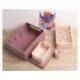 CAJA MULTIUSOS EXACOMPTA SMART CASE DIN A5+ PLASTICO RECICLADO PLEGABLE COLOR ROSA VIEJO 275X40X190 MM