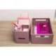 CAJA MULTIUSOS EXACOMPTA SMART CASE DIN A5+ PLASTICO RECICLADO PLEGABLE COLOR ROSA VIEJO 275X40X190 MM