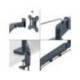 BRAZO PARA MONITOR Y PORTATIL LEITZ ERGO SPACESAVING DUAL GRIS OSCURO
