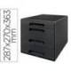FICHERO CAJONES DE SOBREMESA LEITZ RECYCLE 4 CAJONES COLOR NEGRO 287X270X363 MM