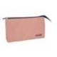 BOLSO ESCOLAR PORTATODO MILAN 1918 COLLECTION 3 CREMALLERAS Y 5 COMPARTIMENTOS ROSA 215X35X125 MM