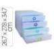 FICHERO DE CAJONES SOBREMESA EXACOMPTA POP BOX TRANSLUCIDO 4 CAJONES MULTICOLOR
