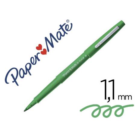 ROTULADOR PAPER MATE FLAIR ORIGINAL PUNTA FIBRA 1MM VERDE