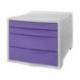 FICHERO CAJONES DE SOBREMESA ESSELTE COLOUR BREEZE PLASTICO 4 CAJONES COLOR LAVANDA